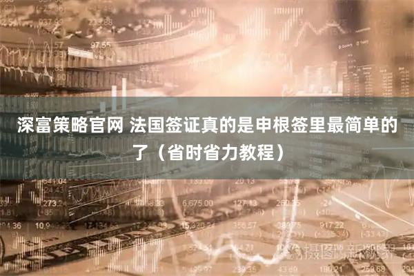 深富策略官网 法国签证真的是申根签里最简单的了（省时省力教程）